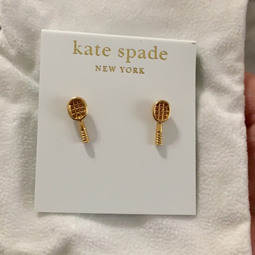 Kate spade tennis racket earrings